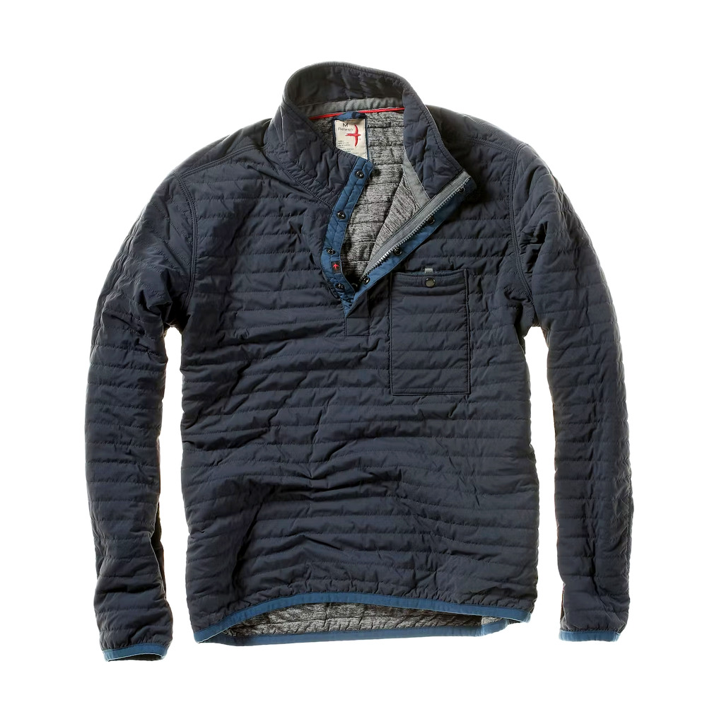 Relwen Windzip Popover Windproof Insulated Jacket | Navy | sz L NWT